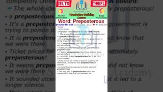 Preposterous meaning and examples  American and British pronunciation [upl. by Wren]