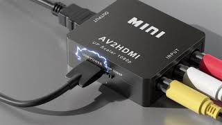 RCA to HDMIAV to HDMI ConverterABLEWE 1080P Mini RCA Composite CVBS Video Audio Converter Adapter [upl. by Anairt]