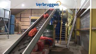 Palletizing  Automatic Combi Palletizer VPM10 by  stacking of potatoes [upl. by Guevara932]