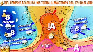 METEO CLAMOROSO AGGIORNAMENTO DOPO LANTICICLONE AFRICANO CICLONE INSTABILE FINO AL SUD ITALIA [upl. by Ogram832]