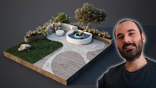 Archicad Tutorial  Small Garden Scene Part 1 Modeling [upl. by Yllut]