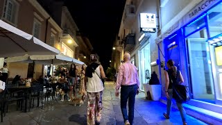 Bezos in Sardinia Exploring Olbia Nightlife amp Main Old Town Street  4K [upl. by Anzovin]