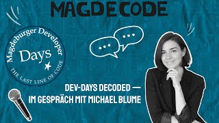 MDDevDays decoded — Im Gespräch mit Michael Blume [upl. by Lledrac631]