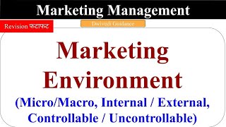 Marketing Environment in marketing management marketing environment micro and macro BBA MBA BCom [upl. by Heurlin]