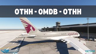 MSFS Live  OTHH  OMDB  OTHH  Qatar Airways Ops [upl. by Lucio550]