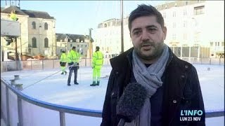 Installation dune patinoire en vraie glace au Mans [upl. by Hairakcaz990]