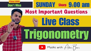 BEST QUESTIONS OF TRIGONOMETRY of CLASS 10th NCERT EXEMPLAR TARGET 8080 [upl. by Bonney247]