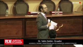 Dr Salim Zaidán quotAudiencia prueba y responsabilidad en garantías jurisdiccionalesquot [upl. by Seldon]