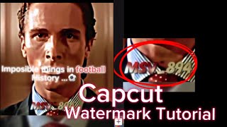 Tutorial on AE like watermark on capcut [upl. by Ylrebmit]