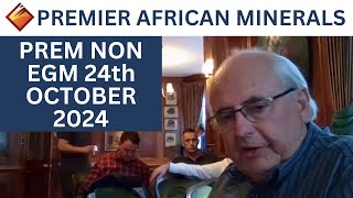 Premier African MineralsThe Non EGM [upl. by Norda800]