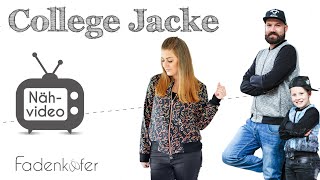 Collegejacke für Damen Herren und Kinder selber nähen [upl. by Audrit]