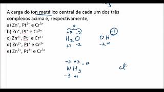 Calculando o NOX em complexos inorgânicos [upl. by Yelwar]