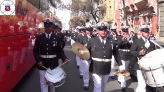 Academia Politécnica Naval Desfile en Centro Esmeralda e ingreso al Club Hípico 2013 [upl. by Ahtnamys]