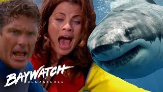 SHARK ATTACKS At Sea Baywatch Remastered [upl. by Cottle503]