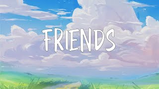 Lyric Video Marshmello  FRIENDS [upl. by Anialem795]