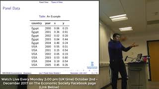 Lecture 7 Panel Data Models Part I [upl. by Service390]