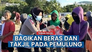 Personel Satlantas Polres Sidrap Berbagi Beras dan Takjil kepada Pemulung di TPA Patommo [upl. by Enyaz556]