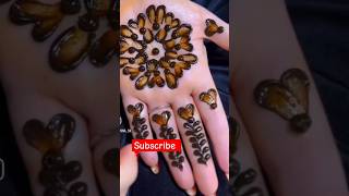 Perfect shading with diy cotton bud hack 💙trending mehndi [upl. by Enirak]