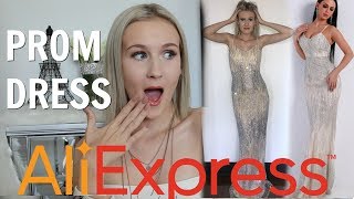 A very GLAM ALIEXPRESS PROM DRESS HAUL  GIVEAWAY [upl. by Gabi]