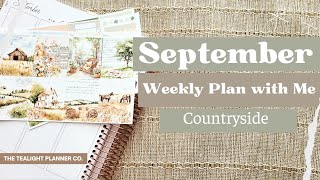 September Weekly Plan with Me  Weekly Planner Spread 99  915 2024  Country Theme [upl. by Ammadas]