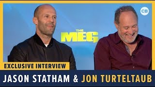 Jason Statham and Jon Turteltaub  Meg Exclusive Interview [upl. by Eatnom487]