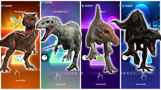 JurassicWorld Carnosaurus🆚The Indomus Rex🆚The Spinosaurus🆚The Indoraptor CoffinDance Song TilesHop [upl. by Renate996]