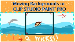 How to make a moving background in Clip Studio Paint Pro Two easy tricks [upl. by Aratahc471]