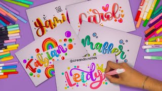 Haciendo el nombre de mis SEGUIDORES en LETTERING  lettering [upl. by Kawasaki]