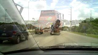 Offshore Racing Boat Loaded SIDEWAYS On Hydraulic Semi Trailer [upl. by Dedra]