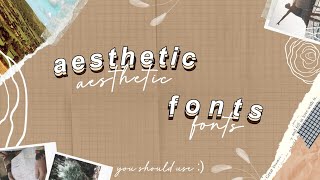 35 popular aesthetic fonts  2020 [upl. by Nnairak974]