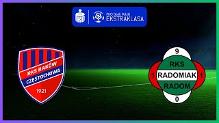 RAKÓW CZĘSTOCHOWA  RADOMIAK RADOM PKO EKSTRAKLASA FC 24 35 [upl. by Yrreiht]