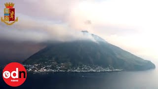 Hiker killed as volcano on Italys Stromboli island erupts [upl. by Marx]