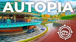 🇫🇷 DISNEYLAND PARIS Autopia  Attraction Walkthrough 4K [upl. by Chapman]