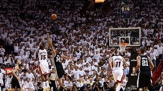 Mario Chalmers buzzerbeating bank shot in Game 7 [upl. by Ellehsar]