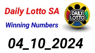 Daily Lotto SA Prediction 04102024 [upl. by Chivers]