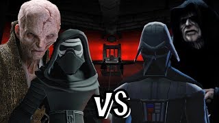 Supreme Leader Snoke  Kylo Ren vs Darth Vader  Emperor Palpatine [upl. by Nivlac]