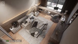 Modern Apartment Interior Walkthrough  Unreal Engine 5 Showcase [upl. by Othilie]