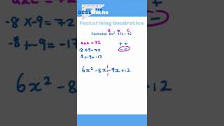 Factorising Harder Quadratics Splitting the Middle Term gcsemaths factorise algebra quadratic [upl. by Aihcela]