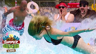 BELLY FLOP COMPETITION Smosh Summer Games [upl. by Darsie971]