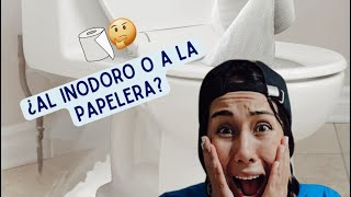 ¿El papel higiénico va al inodoro 🚽o a la papelera🗑️ [upl. by Roxine305]