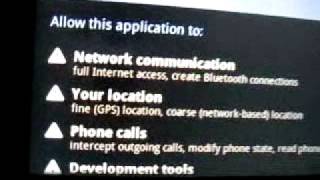 Installing an app on the G1 Android [upl. by Apurk892]