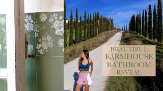 RENOVATING A RUIN Beautiful Farmhouse Bathroom Makeover Reveal Tuscany Italy Ep 16 [upl. by Ahcurb]