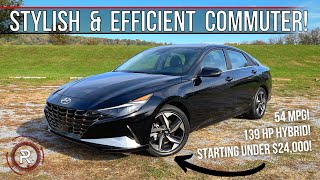 The 2022 Hyundai Elantra Hybrid Is A Stylish amp FuelEfficient Commuter Car [upl. by Jackson]