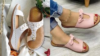 TOP 50 CASUAL FLAT LEATHER SHOES NEW DESIGNS LATEST COLLECTION FOR LADIES [upl. by Wait737]