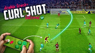 Curl Shot Tutorial in eFootball 2024 Mobile  Classic Control [upl. by Ycam]