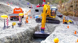 RC TRUCKS AND HYDRAULIC CONSTRUCTION MACHINES IN ACTION  RC QUARRY IN MOTION  FUMOTEC  CAFPRO [upl. by Muraida]