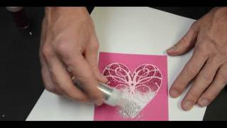 Memory Box Ombre Glitter Heart Card [upl. by Yrhcaz]