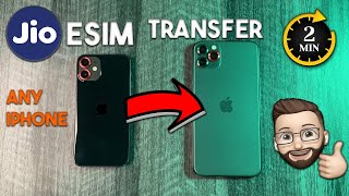 Jio eSIM Transfer from iPhone to iPhone at home [upl. by Dart857]