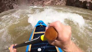 Canoeing Willies Necktie Rapid aka Lower Tuna mile 100 Grand Canyon June 2023 [upl. by Ettennig]