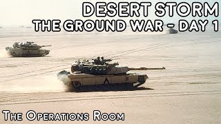 Desert Storm  The Ground War Day 1  Crush the Saddam Line  Animated [upl. by Kciredor496]